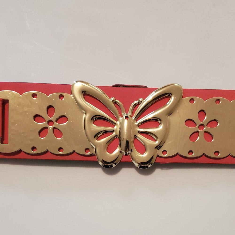 Orange butterfly belt